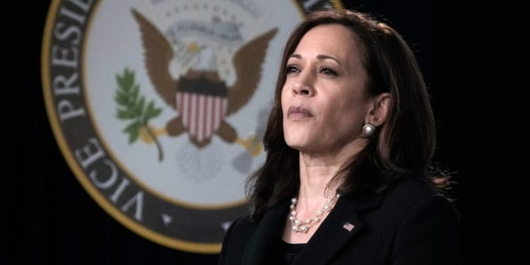 Harris is speaking. This time, she isn’t bending to Biden’s bullies